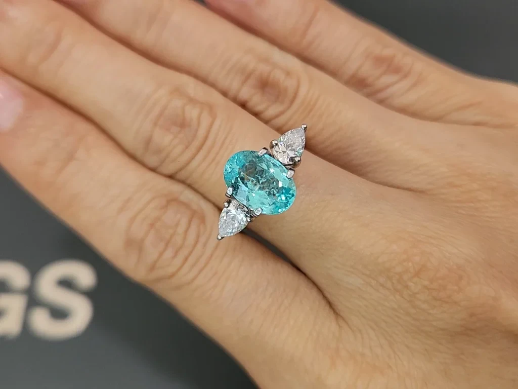 Neon Paraiba tourmaline oval cut 2.39 carats, Afghanistan Image №5