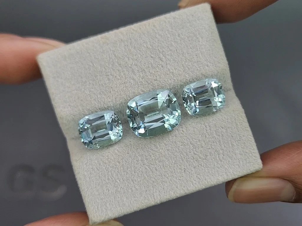 Aquamarin-set kissenförmig geschliffenes 10,47 karat, Madagaskar Image №4