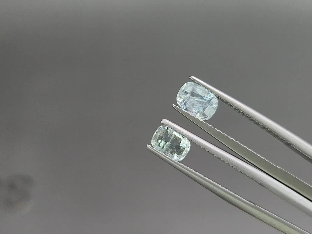 Set of aquamarines cushion cut 2.20 carats, Madagascar Image №4