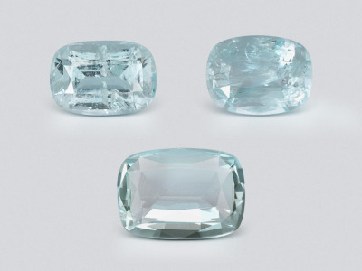 Set aus kissenförmig geschliffenen aquamarinen 2,20 karat, Madagaskar photo
