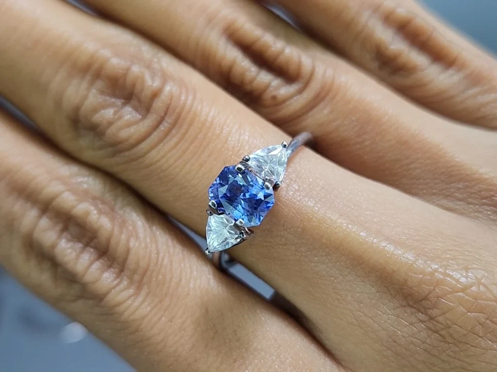 Blue sapphire radiant cut 1.58 carats,  Sri Lanka Image №5
