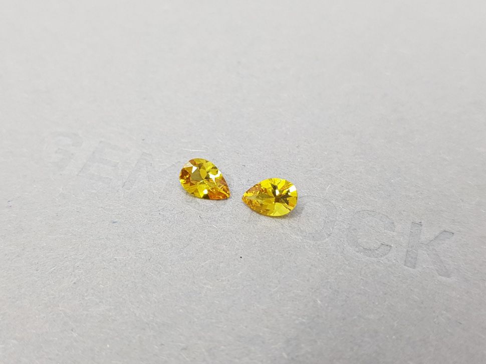 Pair of vivid yellow sapphire and zircon 1.05 ct, Madagascar Image №3