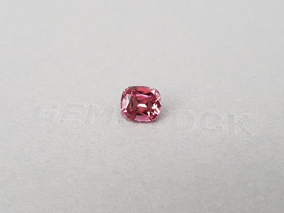 Ring with red-pink rubellite 3.42 carats and diamonds in 18-carat white gold Image №6
