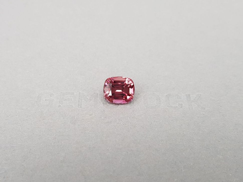 Ring with red-pink rubellite 3.42 carats and diamonds in 18-carat white gold Image №4