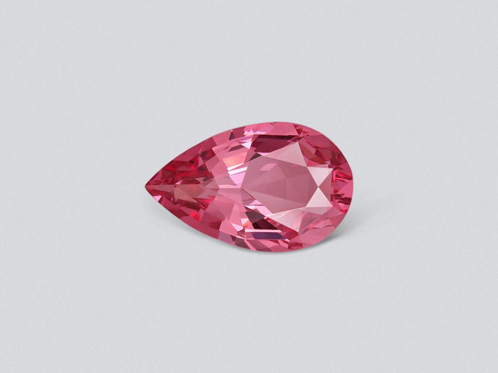 Purple-pink spinel from Tajikistan in pear cut 2.31 carats Image №1