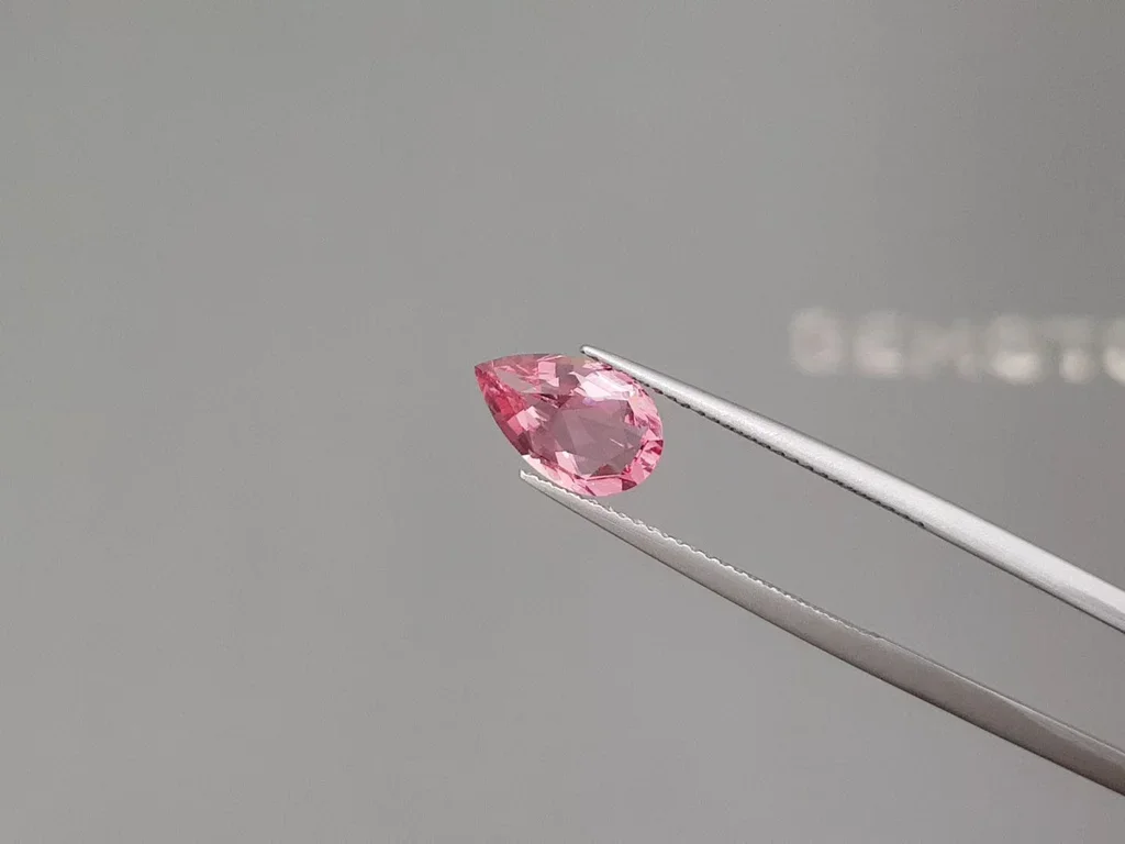 Purple-pink spinel from Tajikistan in pear cut 2.31 carats Image №3