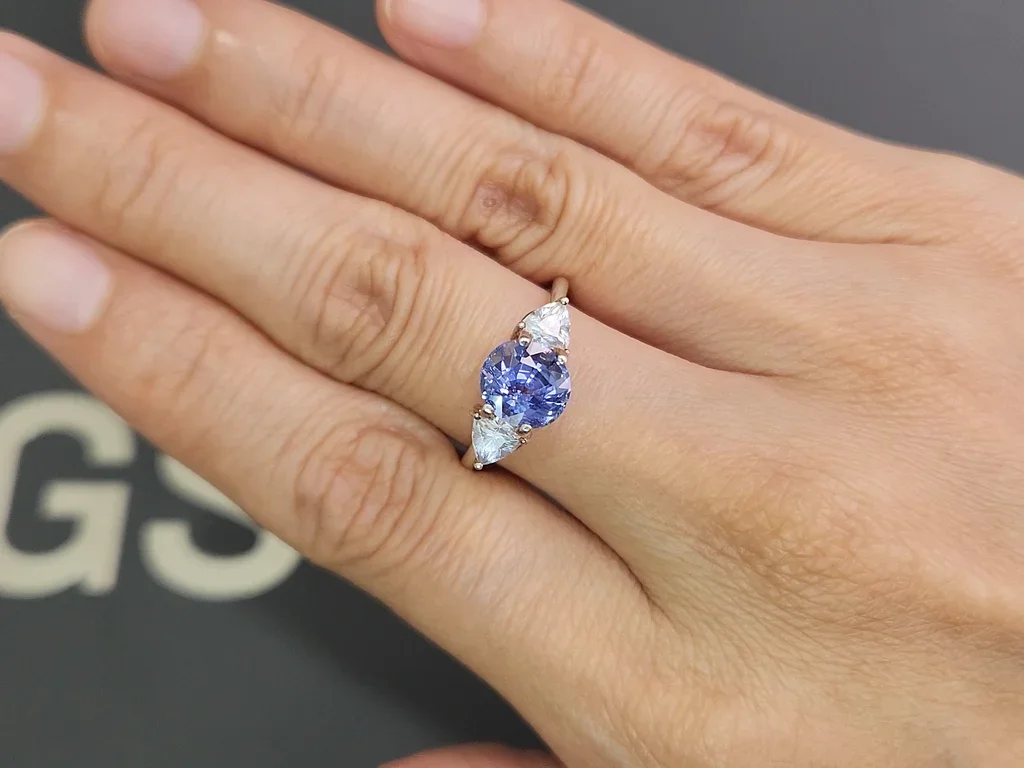 Unheated Pastel Blue sapphire in oval cut 2.57 carats, Sri Lanka Image №5