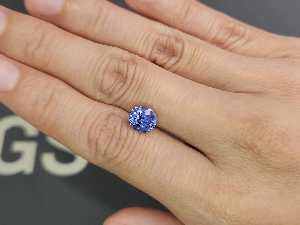 Unheated Pastel Blue sapphire in oval cut 2.57 carats, Sri Lanka Image №2