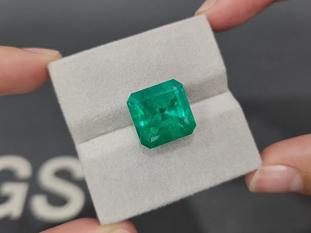 Esmeralda grande de corte octogonal verde intenso de 11,85 carats, Colombia  Image №4