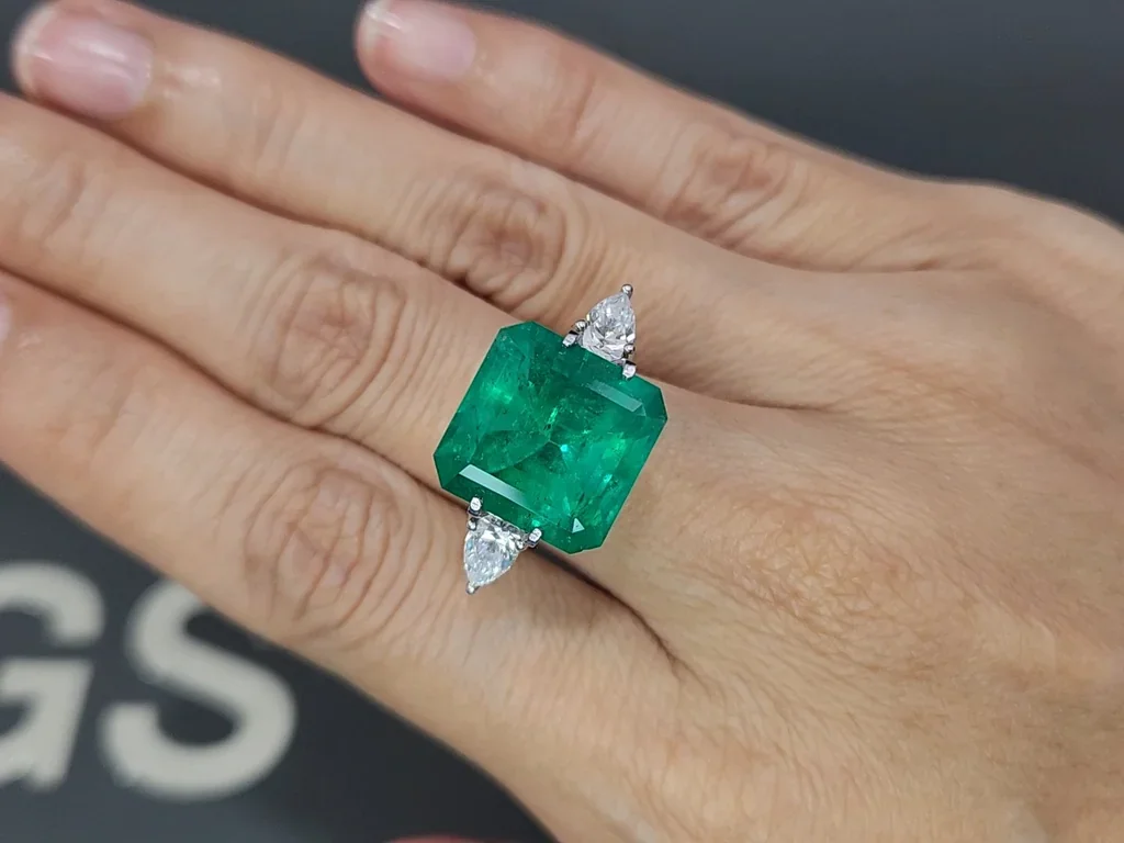 Esmeralda grande de corte octogonal verde intenso de 11,85 carats, Colombia  Image №5
