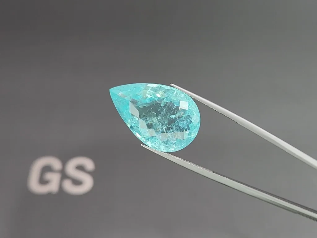 Une grande tourmaline Paraiba taillée en néon 23,08 carats, Mozambique Image №3