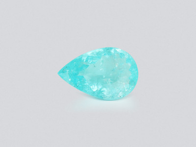 Large neon Paraiba tourmaline pear cut 23.08 carats,  Mozambique photo