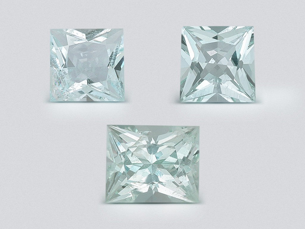 Aigue-marine taille princesse sertie de 1,48 carat, Madagascar Image №1