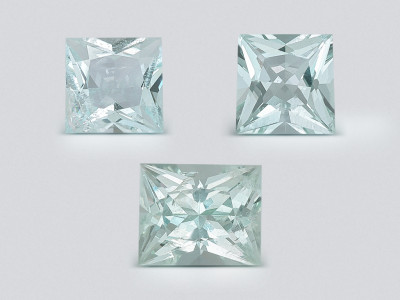 Set aus aquamarinen im prinzessschliff 1,48 karat, Madagaskar photo
