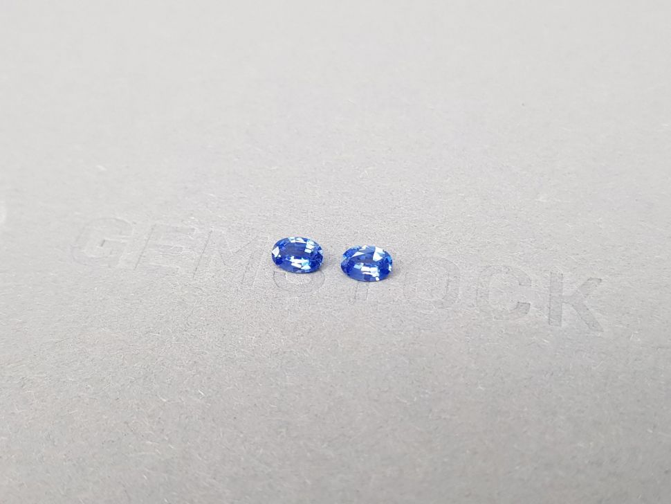 Pair of blue oval cut Cornflower sapphires 0.56 ct, Sri Lanka Image №3