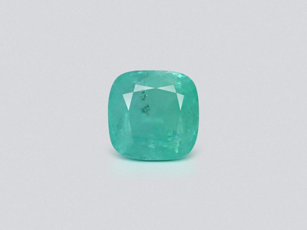 Tourmaline Paraiba taille coussin bleu verdâtre fluo 4,70 carats, Mozambique Image №1