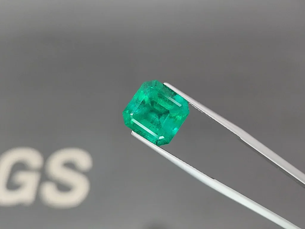 Leuchtend grüner achteckiger smaragd 8,55 carats, Kolumbien Image №3