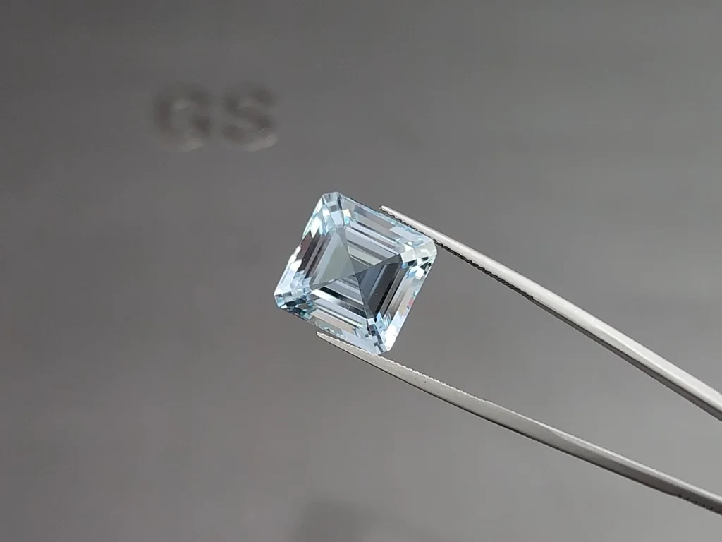 Aquamarine asscher cut 16.00 carats, Madagascar Image №3