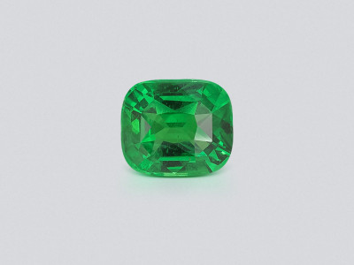 Un grenat tsavorite vert vif de 3,04 carats, taille coussin, Afrique. photo