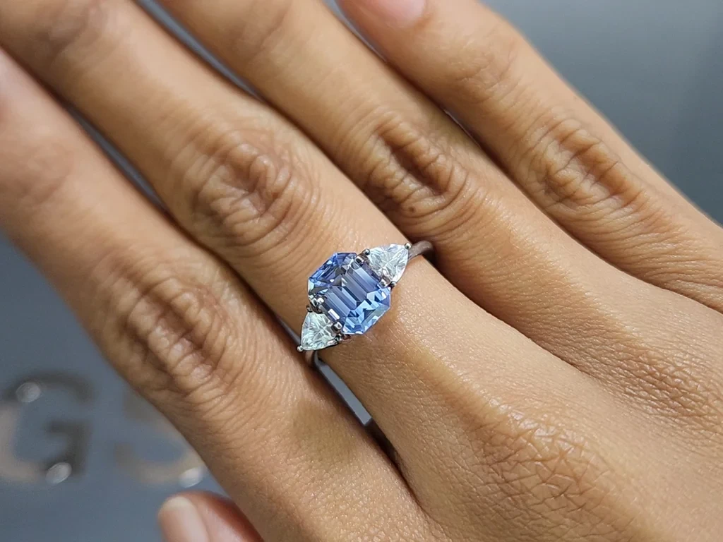 Unbehandelter blauer saphir im oktagon schliff 3,02 karat, Sri Lanka Image №5