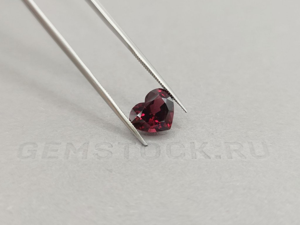 Red spinel in heart shape 2.86 ct, Burma Image №4