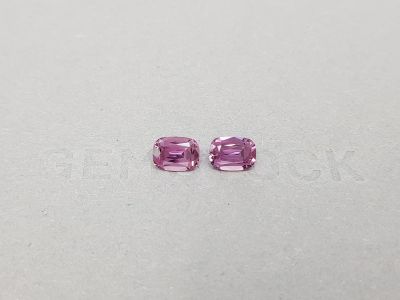 Pair of purple unheated sapphires 2.33 ct, Madagascar photo