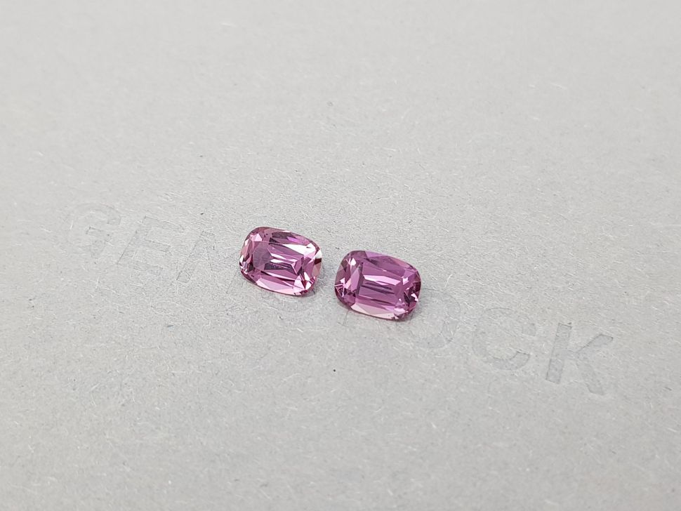 Pair of purple unheated sapphires 2.33 ct, Madagascar Image №3
