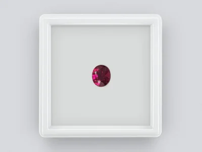 Oval cut vivid red rhodolite garnet 2.13 ct, Tanzania photo