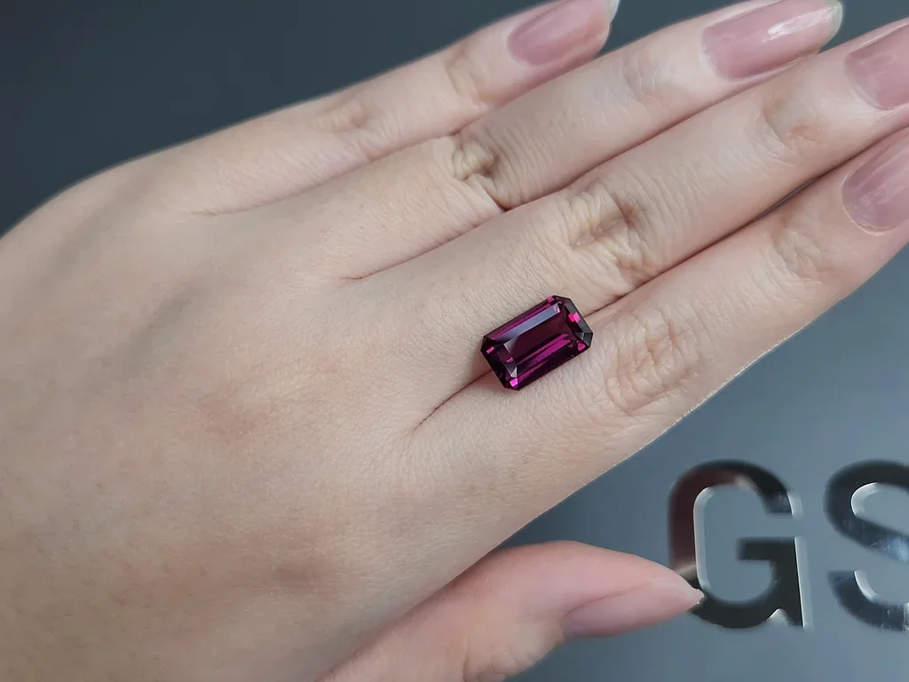 Granate rodolita de corte octogonal de Tanzania, 4,97 ct Image №2