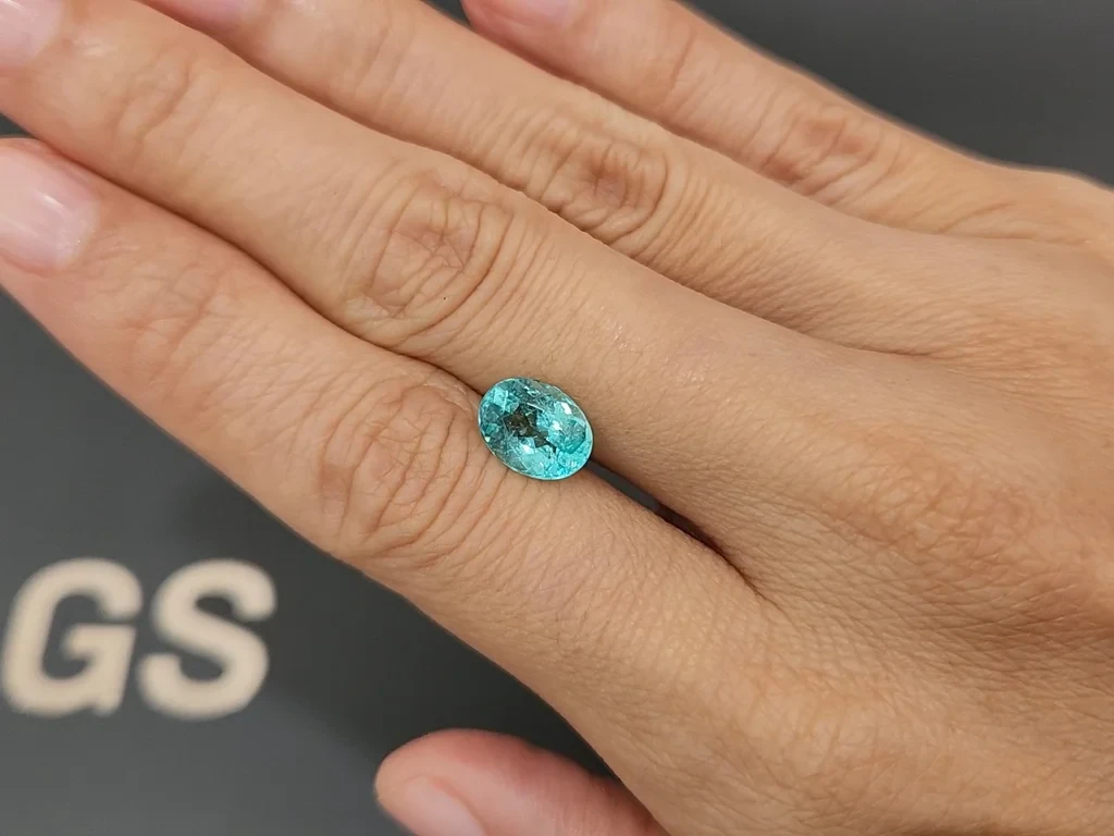 Neon Paraiba tourmaline oval cut 2.17 carats, Afghanistan Image №2