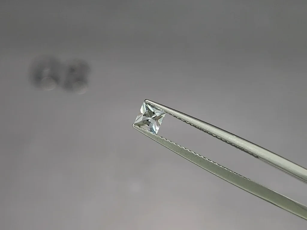 Set of aquamarines princess cut 0.70 carats, Madagascar Image №3