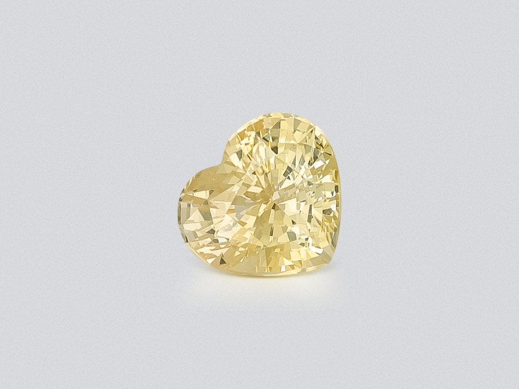 Unbehandelter gelber saphir im herzschliff 1,54 karat, Sri Lanka Image №1