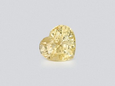Unbehandelter gelber saphir im herzschliff 1,54 karat, Sri Lanka photo