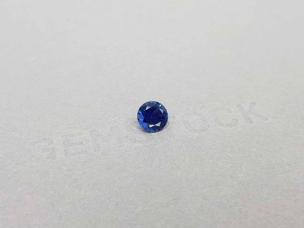 Round cut Royal blue sapphire 1.27 ct, Madagascar Image №2