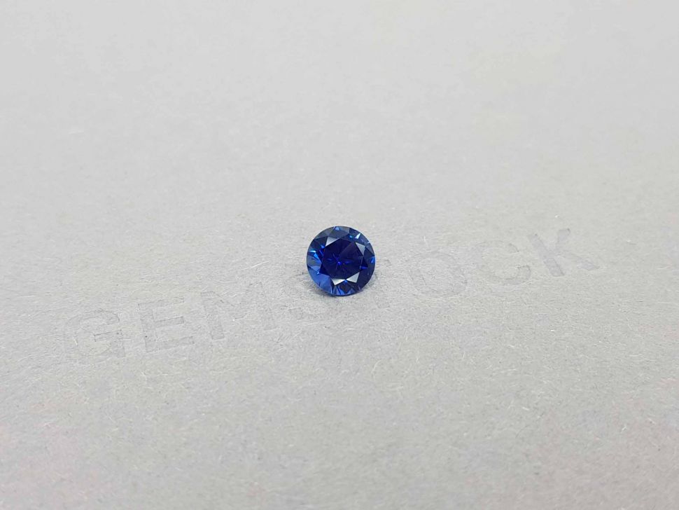 Round cut Royal blue sapphire 1.27 ct, Madagascar Image №2