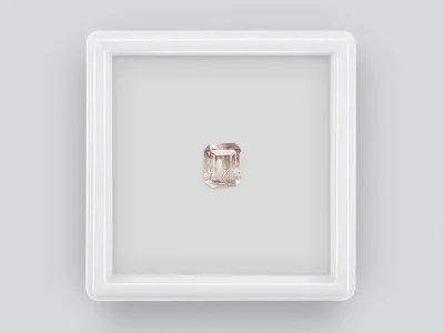 Morganite pêche claire taille octogonale 0,86 ct photo