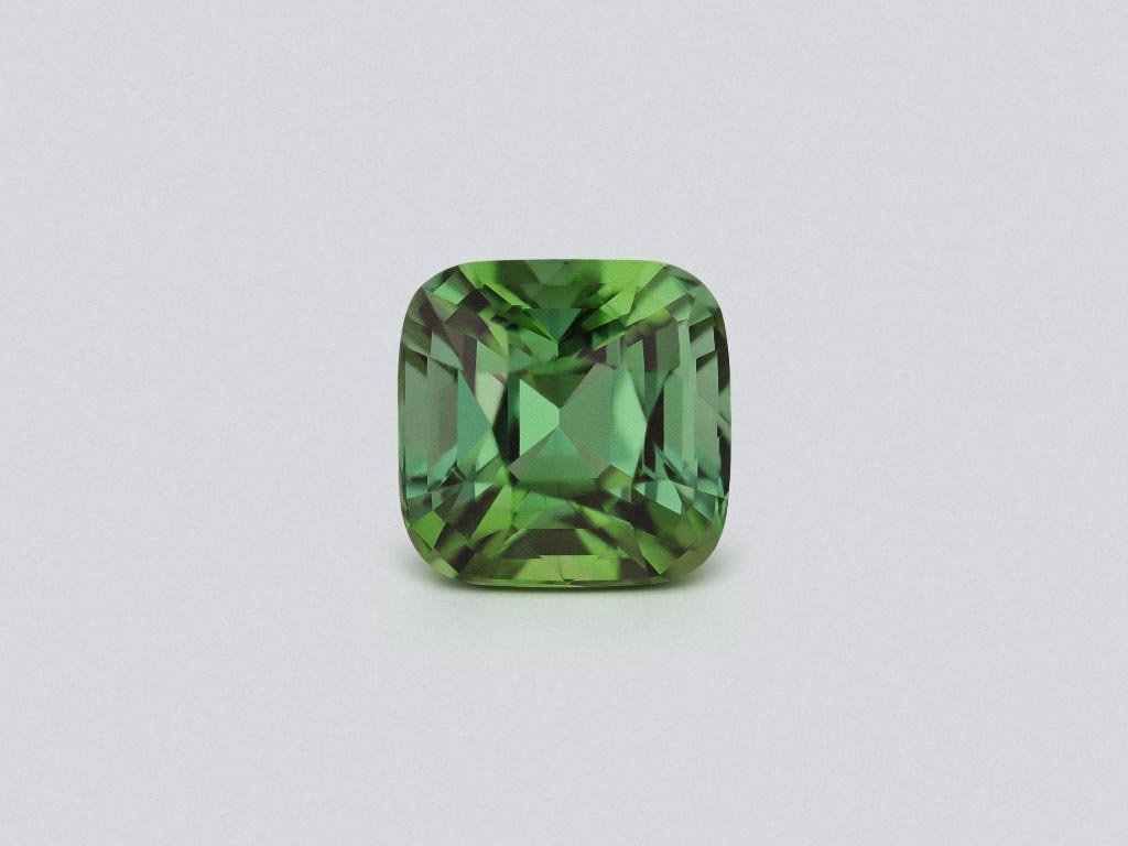 Green cushion cut tourmaline 6.91 carats, Africa Image №1