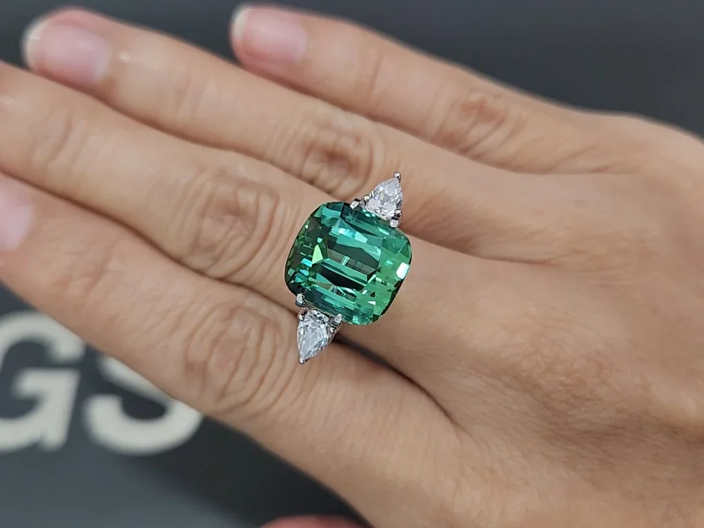 Grande tourmaline lagon taille coussin 12,35 carats, Afghanistan  Image №5