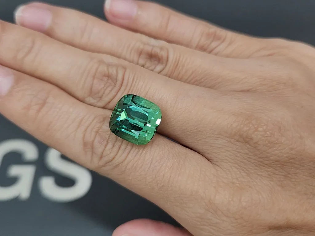 Grande tourmaline lagon taille coussin 12,35 carats, Afghanistan  Image №2