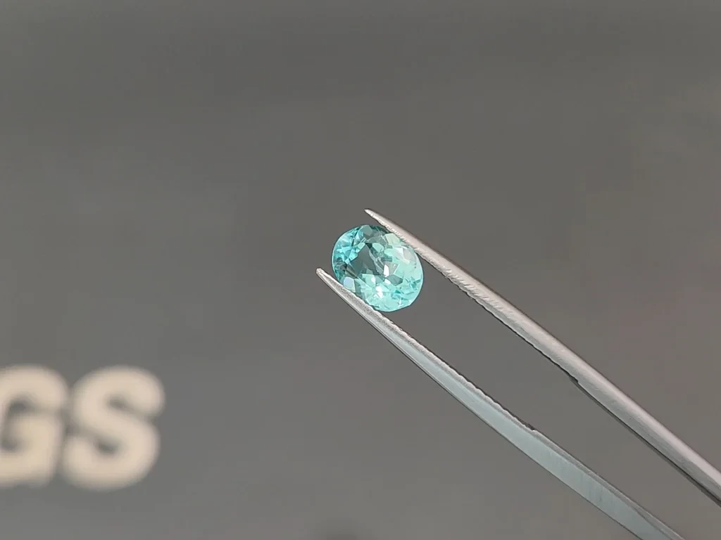 Neon blue Paraiba tourmaline oval cut 1.14 carats, Afghanistan Image №3