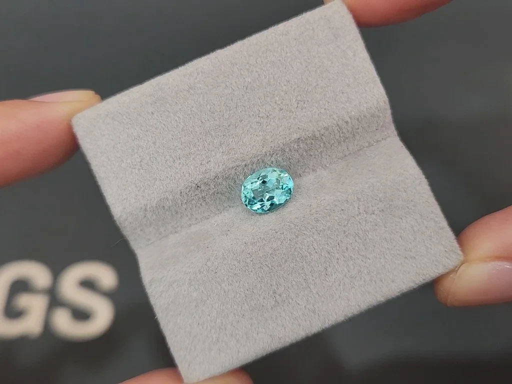 Neon blue Paraiba tourmaline oval cut 1.14 carats, Afghanistan Image №4