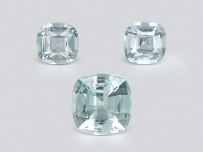 Ensemble aigues-marines taille coussin de 1,77 carat, Madagascar photo