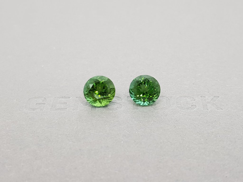 Pair of green tourmalines 4.69 ct, Afghanistan Image №1