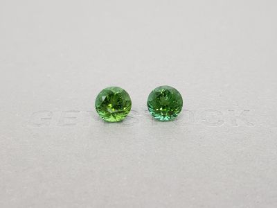 Pair of green tourmalines 4.69 ct, Afghanistan photo