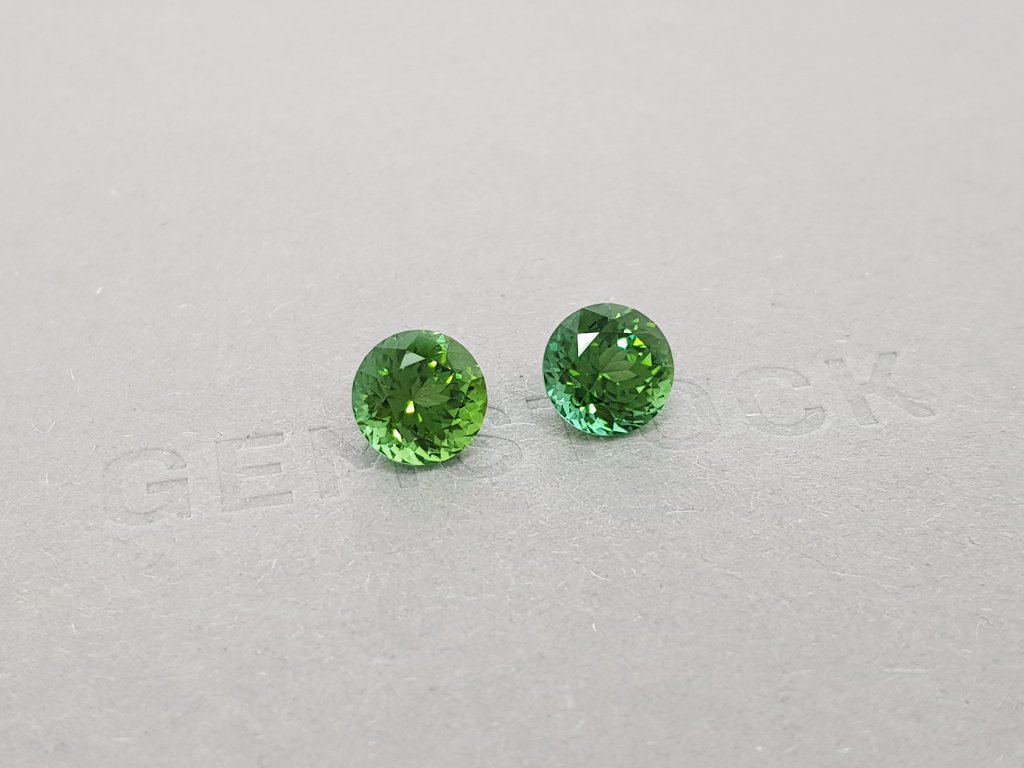 Pair of green tourmalines 4.69 ct, Afghanistan Image №2