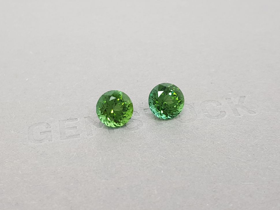 Pair of green tourmalines 4.69 ct, Afghanistan Image №2