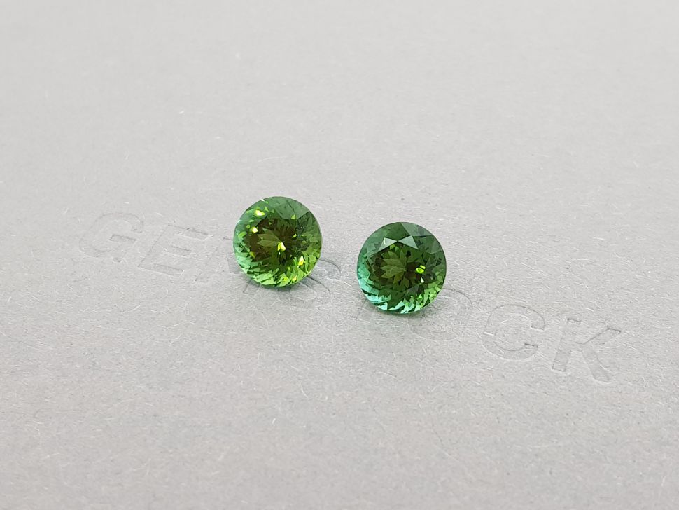 Pair of green tourmalines 4.69 ct, Afghanistan Image №3