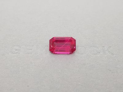 Vivid pinkish-red Burmese spinel in octagon cut 5.22 ct photo