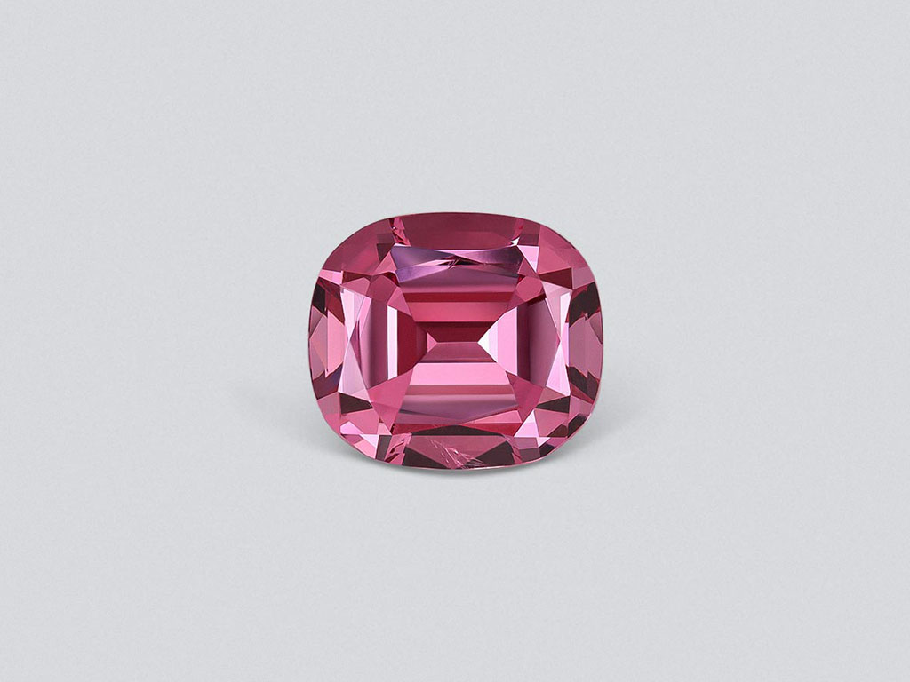 Rare vivid pink spinel from Tajikistan in cushion cut 5.12 ct Image №1