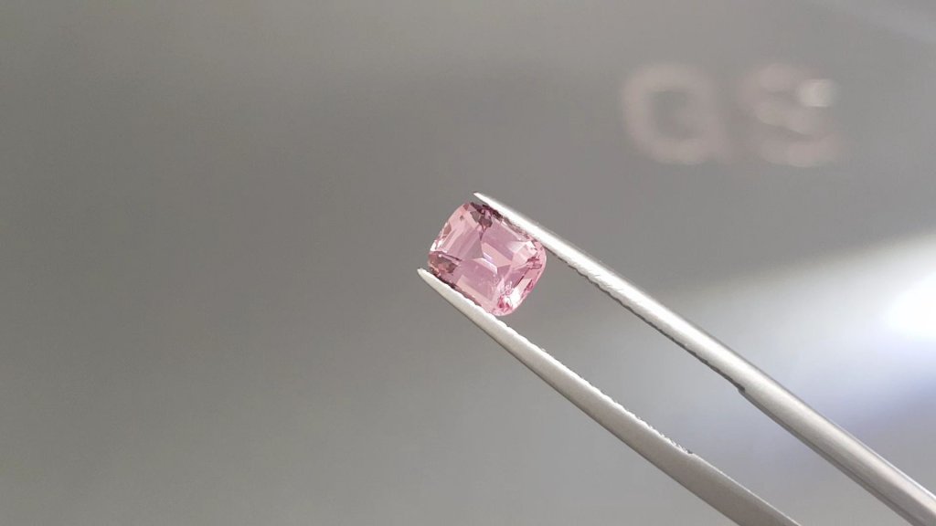 Pink spinel 1.56 carats in cushion cut, Tajikistan Image №3